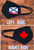 Nova Scotia flag face mask/Canada Provincial flag face mask/Reusable 2 layers/Nova Scotia souvenir