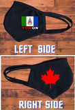 Yukon flag face mask/Canada Provincial flag face mask/Reusable 2 layers/Yukon souvenir