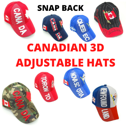 Canadian Snapback 3D Embroidered Cap