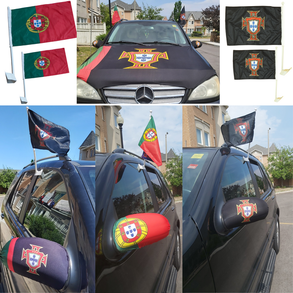 Portugal 12X18 Car Flags
