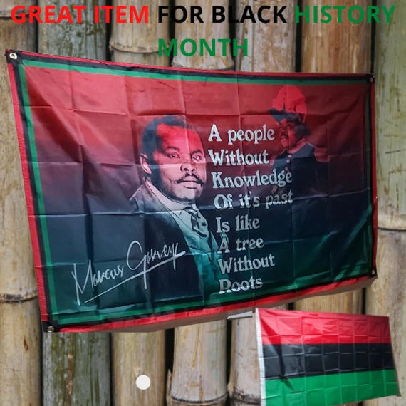 Pan African newest 3x5 flag/Black history month liberation flag/Marcus Garvey inspirational quote flag/RBG  flag/Jamaican heritage/Souvenir