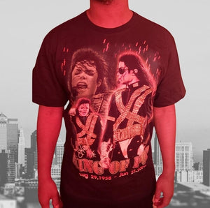 Vintage Michael Jackson Mystery Merch T-shirt Double Side Fade 