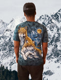 Wolf glow in the dark t-shirt/Tie and Dye Wolf T shirt/Moonlight Wolf/Native Wolf 3D Graphic print