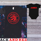 Raptors Newest Fan Black Personalize Baby Onesie Romper Bodysuit