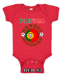 Red Portugal Soccer Onesie