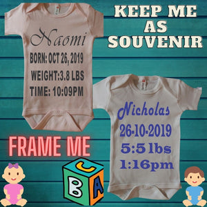 Personalize newborn onesie