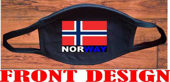 Norway flag face mask/2 Layers cotton material/Norway mini flag/Reusable/Gift