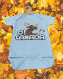 Light Blue Canada Moose Romper