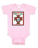 Portugal New Red Soccer Baby Bodysuit Onesie Romper