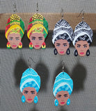 Afrocentric earrings headwrap/African queen handmade fashion earrings