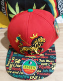 Lion Of Judah 3D Embroidered Rastafarian Souvenir Cap