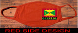 Grenada flag face mask/2 Layers cotton material/Grenada mini flag/Reusable