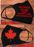 Oh Canada face mask/#strongtogether2020/Canada our home and native land/Canada souvenir