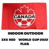 Canadian Soccer Logo Red Flag