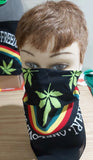 Jah Rasta one Marijuana leaf handkerchief 