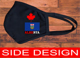 Alberta flag face mask/Canada provincial flag/Reusable 2 layers/100% cotton/Alberta souvenir