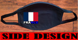 France flag face mask/2 Layers cotton material/France mini flag/Reusable