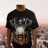 Skelton Riding Bike Glow In The Dark 3D Graphic Biker Shirt