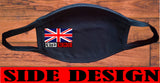 England Flag face mask/2 Layers and cotton material/Reusable/United Kingdom flag mask