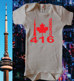 Toronto CN Tower onesie white and red