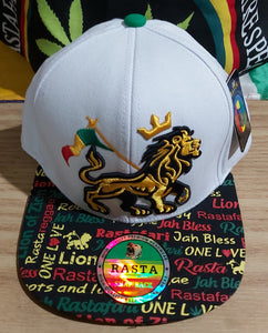 Lion Of Judah 3D Embroidered Rastafarian Souvenir Cap