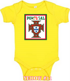 Portugal New Yellow Baby Onesie