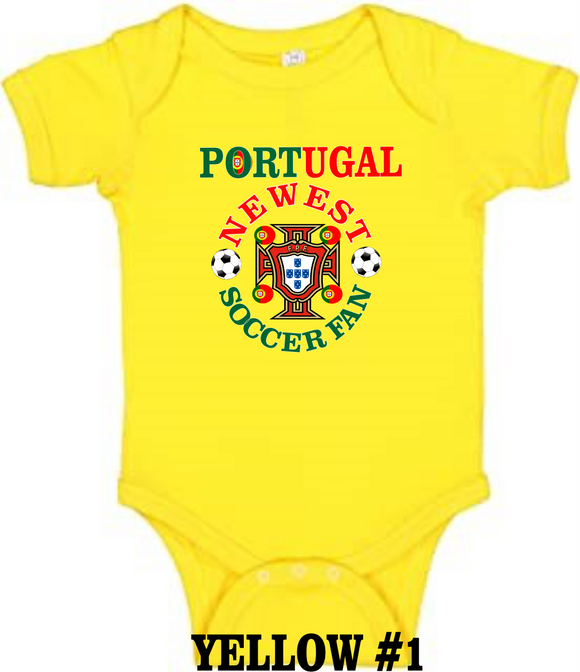Portugal Newest Soccer Fan Baby Onesie