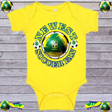 Brazil Yellow Soccer Ball Romper