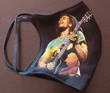 Bob Marley  face mask/3D glow in the dark/Bob Marley playing guitar to Reggae Music/Reusable/2 layers open pocket/