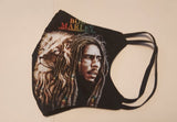 Bob Marley customize face mask/Bob Marley and Rasta Lion/3D graphic print/Glow in the dark/2 layers open slot/Souvenir/Gift