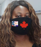 Canada provincial flag face mask/ Reusable face mask/2 layers maple leaf design