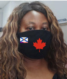 Canada provincial flag face mask/ Reusable face mask/2 layers maple leaf design