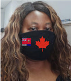 Canada provincial flag face mask/ Reusable face mask/2 layers maple leaf design