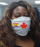 Canada provincial flag face mask/ Reusable face mask/2 layers maple leaf design