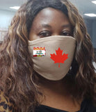 Canada provincial flag face mask/ Reusable face mask/2 layers maple leaf design