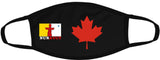 Canada provincial flag face mask/ Reusable face mask/2 layers maple leaf design