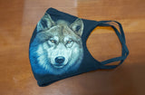 Wolf glow in the dark T-shirt/Glow  in the dark 3D  t-shirt/Matching face mask and Tee/Native American wolf shirt
