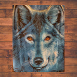 Blue tie and dye wolf t-shirt/New glow in the wolf shirt /Native Wolf 3D Graphic print/100% Cotton