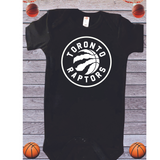 Black and white Raptors onesie 