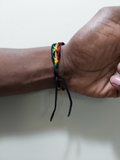 Bob Marley Knitted Friendship Bracelet/Handmade Rasta color wristband