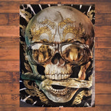 Skull with glasses t-shirt/3D graphic glow in the dark/Skull biker shirt